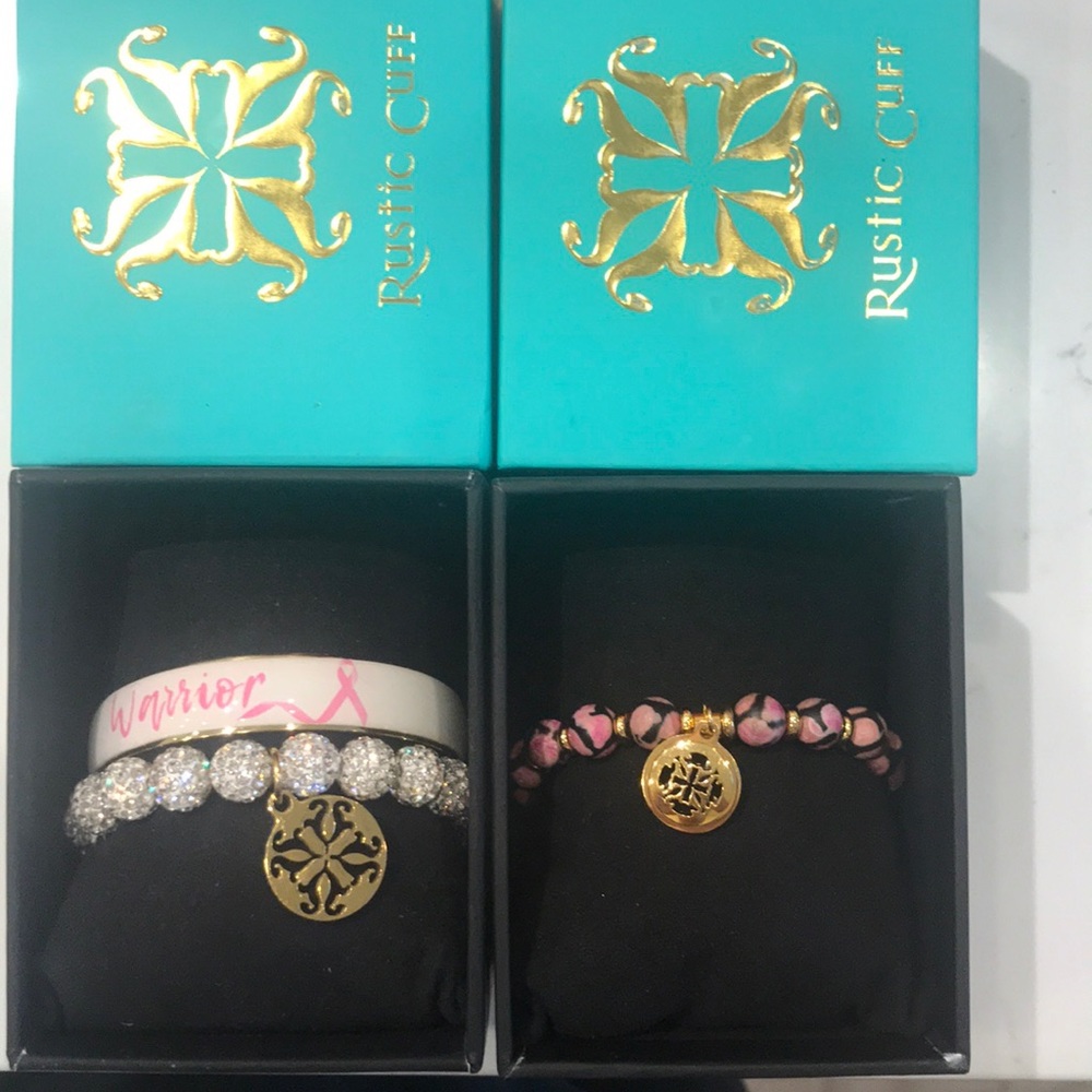 Rustic cuff three bracelets never been worn